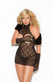 Cupless Lace Dress - Black - Queen Size