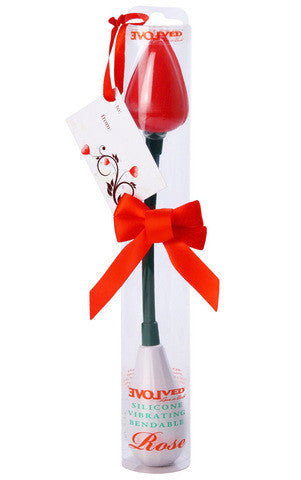 Silicone Bendable Rose - Red