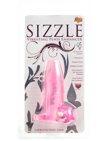 Sizzle Vibrating Penis Enhancer - Pink