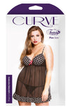 Polka Dot Babydoll Set - 1X/2X