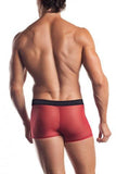 Mesh Boxer Brief With Logo Waistband - Red - One Size
