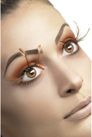 Long Feather Eyelashes - Brown
