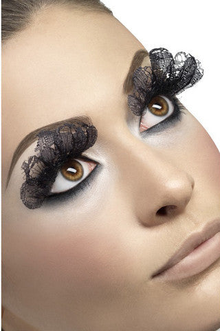 Large Lace Eyelashes - Black