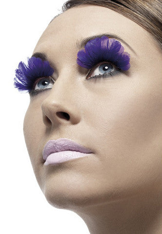 Feather Eyelashes - Purple