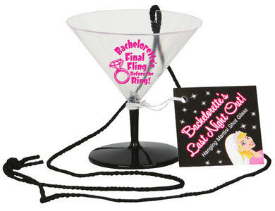 Final Fling Before The Ring Hanging Mini Martini Shot Glass