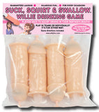 Suck, Squirt And Swallow Willie Drinking Game - 4 Pack