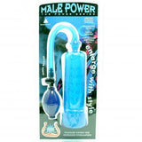 Male Power Pump With Grip - Blue