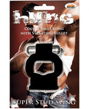 Hung Stud Sling With Vibrating Bullet - Black