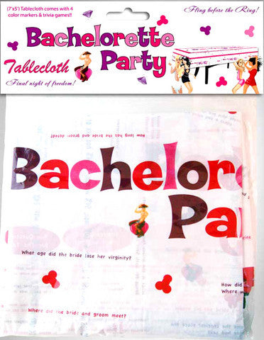 Bachelorette Party Tablecloth Trivia Game