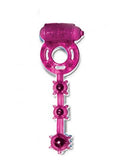 Pleasure Balls - Vibrating Cock Ring With Stimulation Balls - Magenta