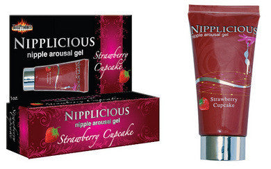 Nipplicious Nipple Arousal  Gel - Strawberry Cupcake -  1 Oz.   Htp740e