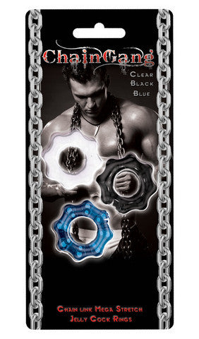 Chain Gang Cock Rings - 3 Pack