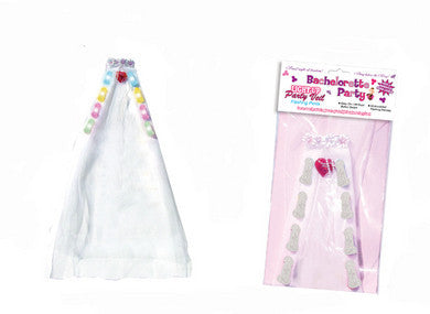 Bachelorette Party Light-Up Party Veil Flashing Penis