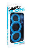 Simply Silicone 3 Ring Set - Sky Blue