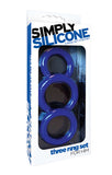 Simply Silicone 3 Ring Set - Midnight Blue