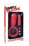 Simply Silicone 10X Love Button Ring - Red