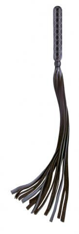 Fashionistas Glass Leather Whip - Black