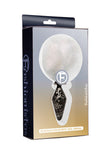 Fashionistas Glass Bunny Tail Butt Plug Small - Black