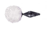 Fashionistas Glass Bunny Tail Butt Plug Small - Black