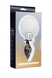 Fashionistas Glass Bunny Tail Butt Plug Large - Black