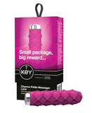 Key Charms Petite Massager - Lace - Raspberry Pink