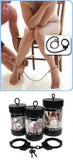 Double-Lock Police-Style Leg Irons - Silver