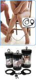 Double-Lock Police-Style Leg Irons - Black