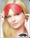 Bondage Basics Padded Leather Blindfold - Red
