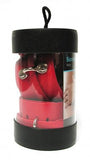 Bondage Basics Leather Wrist Cuffs - Red
