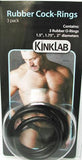 Rubber Cock Rings - 3 Pack