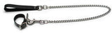 Buckling Cock Ring And Chain Leash Set