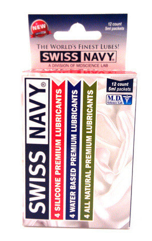 Swiss Navy Variety - 5ml  Sachets -  12 Count Box