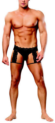G-String Garter Short - Black - Large/Extra Large