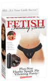 Fetish Fantasy Hanky Spank Me Plus Size Vibrating Panty - Black