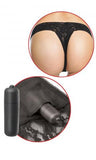 Fetish Fantasy Hanky Spank Me Plus Size Vibrating Panty - Black