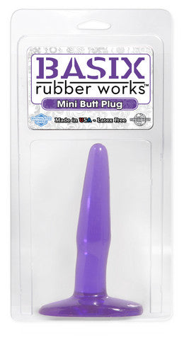 Basix Rubber Works - Mini Butt Plug - Purple