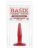 Basix Rubber Works 4.5-inch Mini Butt Plug - Red