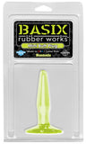 Basix Rubber Works - Mini Butt Plug - Glow In The Dark