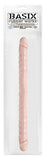 Basix Rubber Works 18-inch Ribbed Double Dong - Flesh