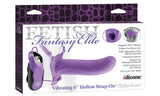 Fetish Fantasy Elite Vibrating 6-Inch Hollow Strap-On - Purple