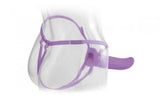 Fetish Fantasy Elite Vibrating 6-Inch Hollow Strap-On - Purple
