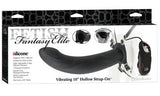 Fetish Fantasy Elite Vibrating 10-Inch Hollow Strap-On - Black