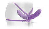 Fetish Fantasy Elite Vibrating Double Delight Strap-On - Purple