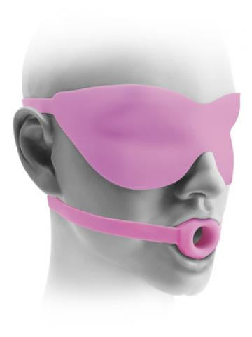 Fetish Fantasy Elite Small Open-Mouth Gag And Mask - Pink