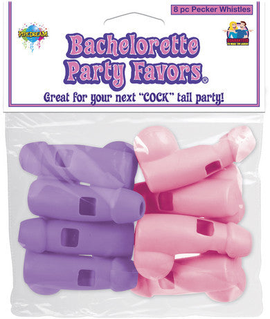 Bachelorette Party Pecker Whistles Pink/Purple