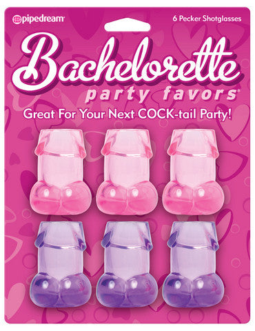 Bachelorette Party Pecker Shot Glasses Assorted Colors