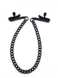 Alligator Nipple Clamps Black with chain