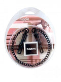 Barrel Nipple Clamps Black with Chain