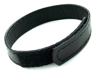 Leather Velcro Cock  Ring Black