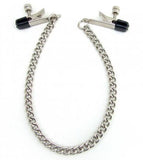 Nipple Clamps - Alligator With Chain - Chrome